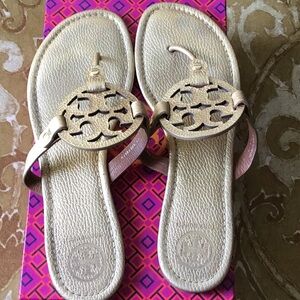 Tory Burch miller Sandals in metallic gold
